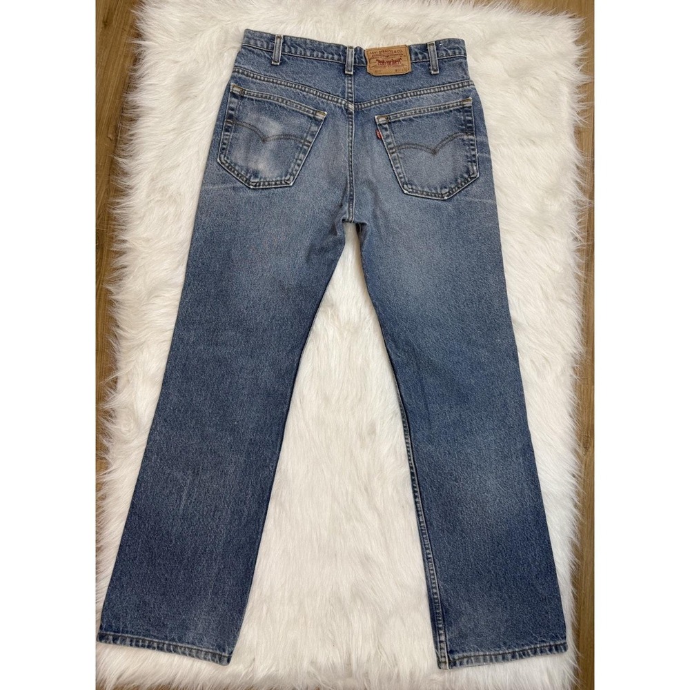 Vintage 80s Levis 517 Faded Boot Cut Slim Fit‎ Made In USA Mens Jeans Size 34x32